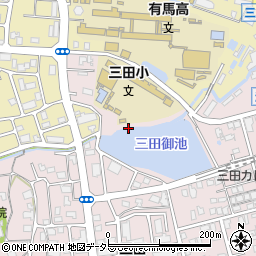 兵庫県三田市屋敷町5周辺の地図