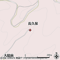 愛知県新城市庭野長久保周辺の地図
