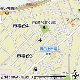 愛知県新城市市場台周辺の地図