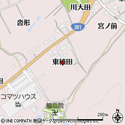 愛知県新城市庭野東植田周辺の地図