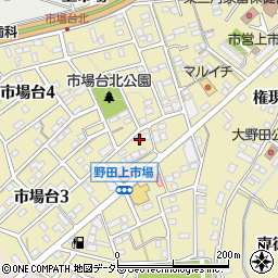 愛知県新城市市場台1丁目8-16周辺の地図