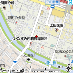 兵庫県三田市中央町13周辺の地図