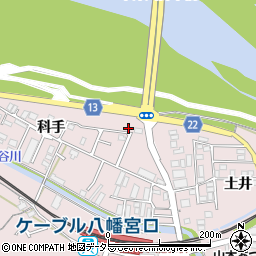 京都府八幡市八幡科手104周辺の地図