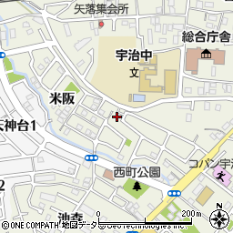 米阪第4遊園周辺の地図