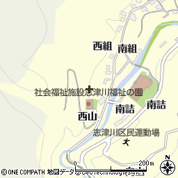 京都府宇治市志津川（西山）周辺の地図
