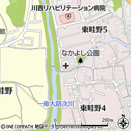 兵庫県川西市東畦野5丁目14周辺の地図