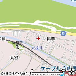 京都府八幡市八幡科手45周辺の地図