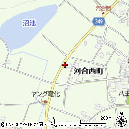 兵庫県小野市河合西町周辺の地図