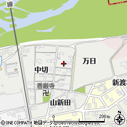 愛知県西尾市新渡場町周辺の地図