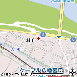京都府八幡市八幡科手82周辺の地図