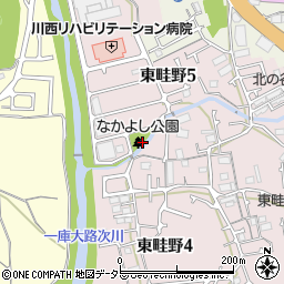 兵庫県川西市東畦野5丁目13周辺の地図