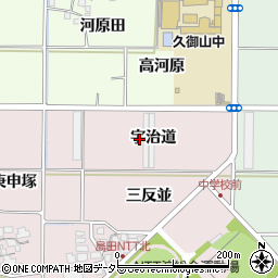 京都府久世郡久御山町島田宇治道周辺の地図