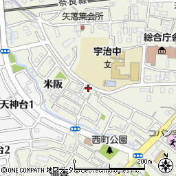 京都府宇治市宇治米阪14周辺の地図