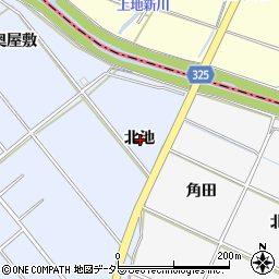 愛知県額田郡幸田町永野北池周辺の地図
