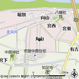 愛知県西尾市志貴野町丸山周辺の地図
