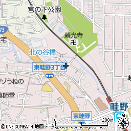 兵庫県川西市東畦野2丁目12周辺の地図