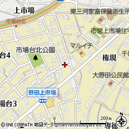 愛知県新城市市場台1丁目5-2周辺の地図