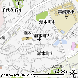 愛知県常滑市瀬木町周辺の地図