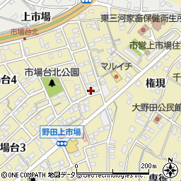 愛知県新城市市場台1丁目5-3周辺の地図
