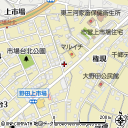 愛知県新城市市場台1丁目1周辺の地図