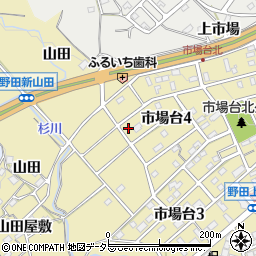 愛知県新城市市場台4丁目4-10周辺の地図