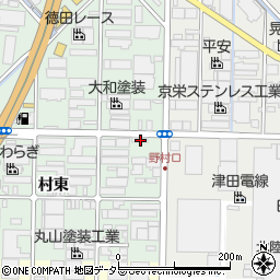 京都府久世郡久御山町野村村東195周辺の地図