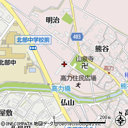 愛知県額田郡幸田町高力越丸14周辺の地図