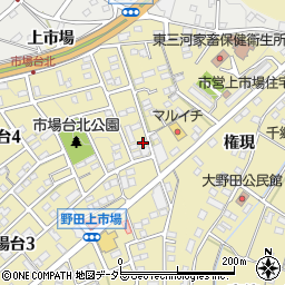 愛知県新城市市場台1丁目5-23周辺の地図
