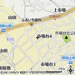 愛知県新城市市場台4丁目4-6周辺の地図