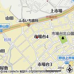 愛知県新城市市場台4丁目4周辺の地図