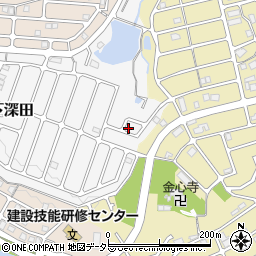 兵庫県三田市下深田22周辺の地図
