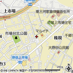愛知県新城市市場台1丁目1-4周辺の地図