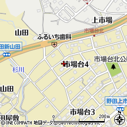 愛知県新城市市場台4丁目4-13周辺の地図
