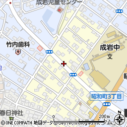 成岩中学校西周辺の地図