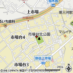 市場台北公園トイレ周辺の地図