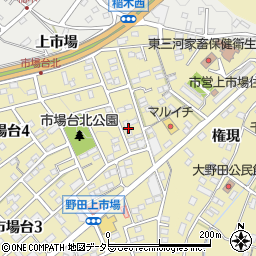 愛知県新城市市場台1丁目5-6周辺の地図