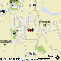 愛知県岡崎市桑谷町東浦周辺の地図