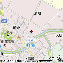 愛知県額田郡幸田町高力清地25周辺の地図