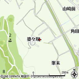 愛知県額田郡幸田町久保田婆々塚周辺の地図