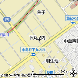 愛知県岡崎市中島町下丸ノ内周辺の地図
