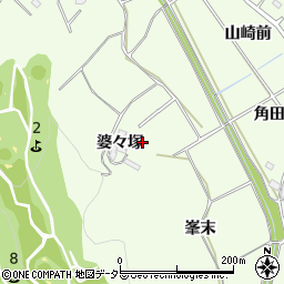 愛知県幸田町（額田郡）久保田（婆々塚）周辺の地図