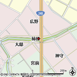 愛知県額田郡幸田町高力柿田周辺の地図