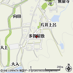 愛知県岡崎市羽栗町多賀屋敷周辺の地図