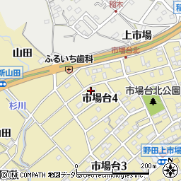 愛知県新城市市場台4丁目4-16周辺の地図