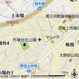 愛知県新城市市場台1丁目5周辺の地図