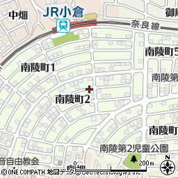 京都府宇治市南陵町周辺の地図