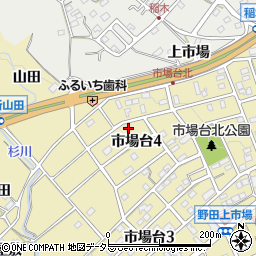 愛知県新城市市場台4丁目4-17周辺の地図