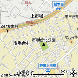 愛知県新城市市場台1丁目11-12周辺の地図