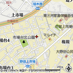 愛知県新城市市場台1丁目5-8周辺の地図