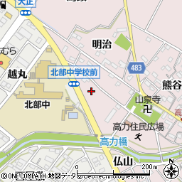愛知県額田郡幸田町高力越丸周辺の地図